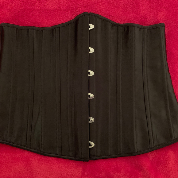 Tops - Boned Lace-up Pin lock Corset Black